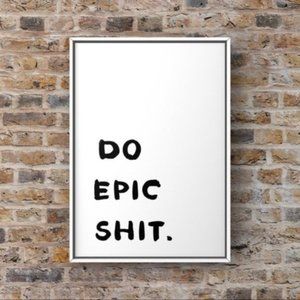 Modern minimalist monochromatic inspirational Art